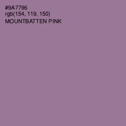 #9A7796 - Mountbatten Pink Color Image
